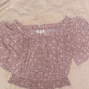 She + Sky Pink Floral Blouse